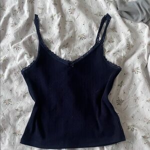 H&M Navy Blue Lace Cami Top